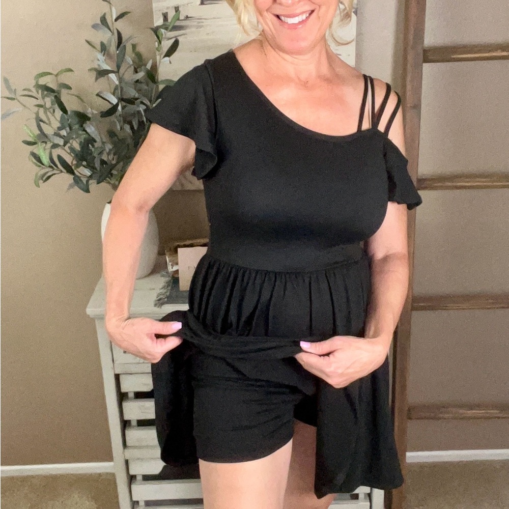 White Birch Black Mini Dress
